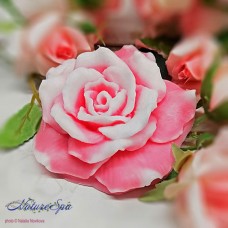 Мыло "Роза" бело-розовая