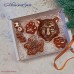 ЬАРХИВНабор мыла "Тигр и Новый Год" коричневый металлик в подарочной коробке