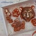 ЮНабор мыла "Тигр и Новый Год" коричневый металлик в подарочной коробке