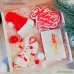 Набор мыла "Девочка Пинап, халатик, шапочка и топпер С Новым Годом" в подарочной коробке