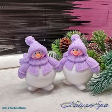 Мыло "Снеговик" в фиолетовой шапке