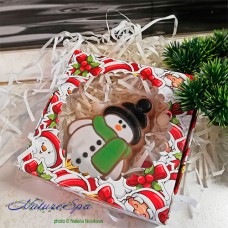 Мыло "Пряничный снеговик" в подарочной коробке