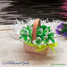 NatureSpa Мыло "Букет МИНИ Лукошко подснежников" зеленых NatureSpa Мыло "Букет МИНИ Лукошко подснежников" зеленых