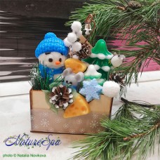 ЮНабор мыла "Новогодний Конверт" со снеговиком