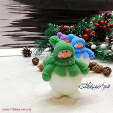 Мыло "Снеговик" в зеленой шапке Мыло "Снеговик" в зеленой шапке