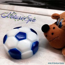 Мыло "Футбольный мяч" с синими вставками